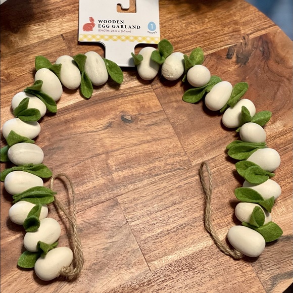 Target Wooden/ Natural Beaded Egg Garland - Picture 6 of 7